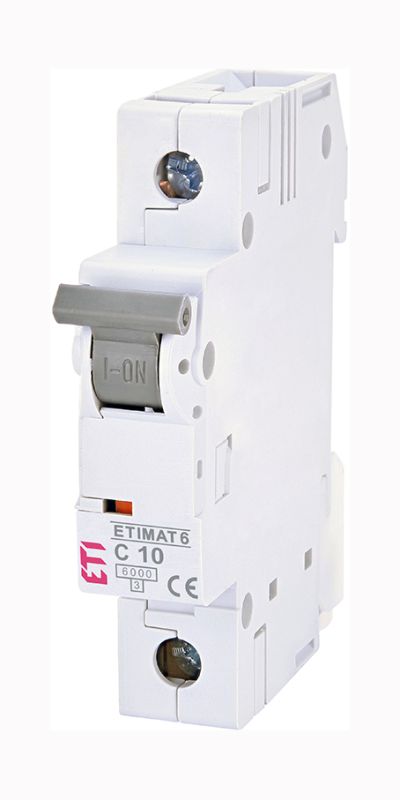 Вимикач автоматичний ETIMAT 6 1p/C10A 6 kA  ETI(2141514)