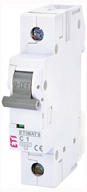 Вимикач автоматичний ETIMAT 6 1p/C1A 6 kA  ETI(2141504)