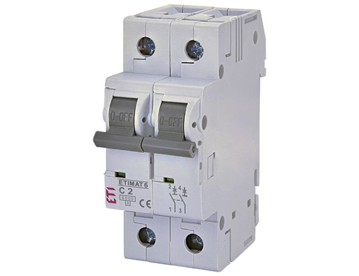 Вимикач автоматичний ETIMAT 6 2p/C2A 6 kA  ETI(2143508)