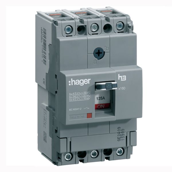 Выкл.авт. HDA125L, 3р/125А 18кА Hager(HDA125L)