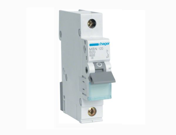 Вимикач автоматичний Hager MBN120, 1р/20А(MBN120)