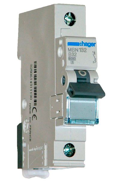 Вимикач автоматичний Hager MBN132, 1р/32А(MBN132)