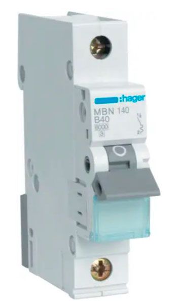 Вимикач автоматичний Hager MBN140, 1р/40А(MBN140)