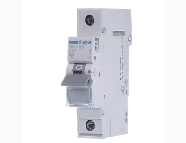 Вимикач автоматичний Hager MCN120, 1р/20А(MCN120)