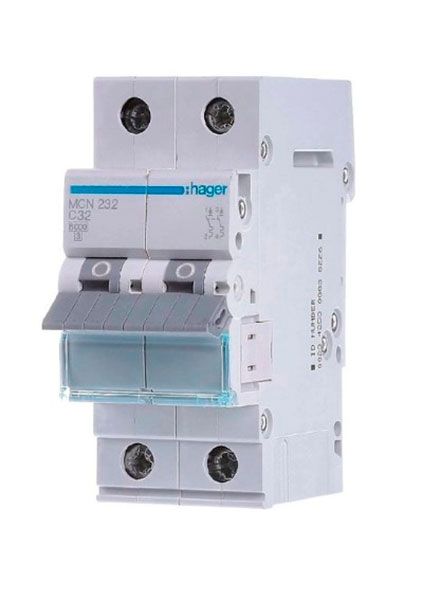 Вимикач автоматичний Hager MCN232, 2р/32А(MCN232)