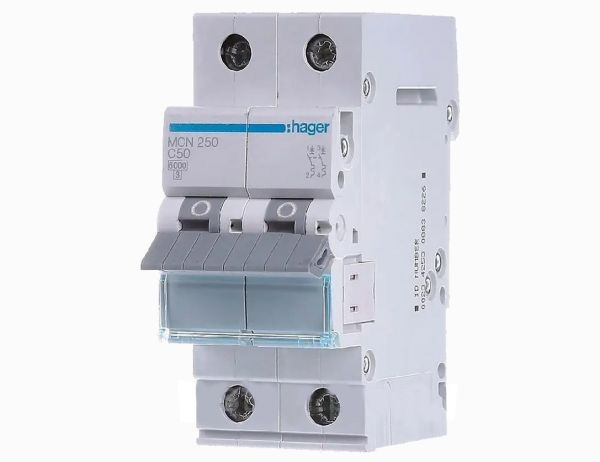 Вимикач автоматичний Hager MCN250, 2р/50А(MCN250)