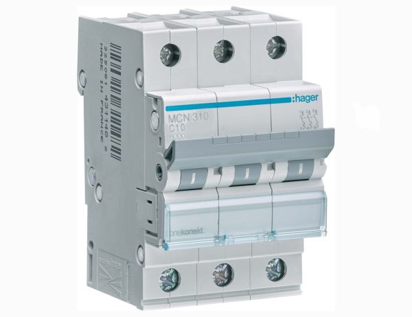 Вимикач автоматичний Hager MCN310, 3р/10А(MCN310)