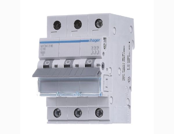 Вимикач автоматичний Hager MCN316, 3р/16А(MCN316)