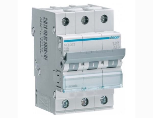 Вимикач автоматичний Hager MCN332, 3р/32А(MCN332)