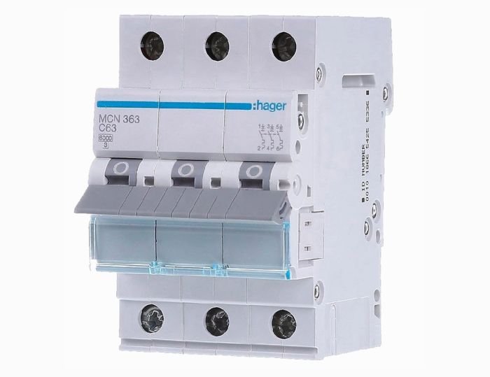 Вимикач автоматичний Hager MCN363, 3р/63А(MCN363)
