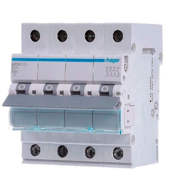 Вимикач автоматичний Hager MCN425, 4р/25А(MCN425)