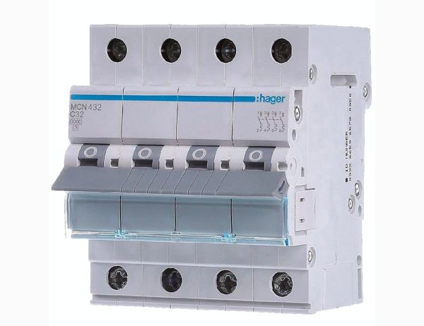 Вимикач автоматичний Hager MCN432, 4р/32А(MCN432)
