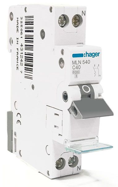 Вимикач автоматичний Hager MLN525, 1р+N/C 25А(MLN525)