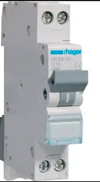 Вимикач автоматичний Hager MLN540, 1р+N/C 40А(MLN540)
