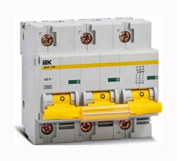 Вимикач автоматичний ВА47-100 10kA 3p/C80A(MVA40-3-080-C)