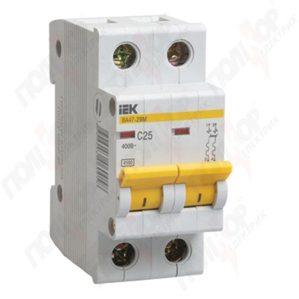 Вимикач автоматичний ІЕК ВА47-29 2р/C16А(MVA20-2-016-C)
