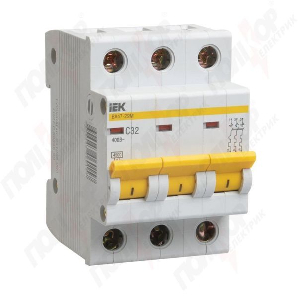 Вимикач автоматичний ІЕК ВА47-29 3р/C10А(MVA20-3-010-C)