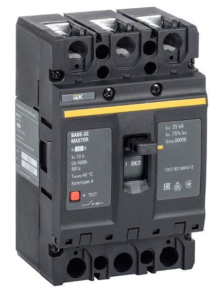 Вимикач автоматичний  ВА88-32 3P 16А 25кА MASTER ІЕК(SVA10-3-0016-02)
