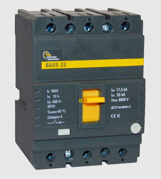 Вимикач автоматичний ВА88-33 3Р 160А 35кА УЕК(SVA20-3-0160-U)