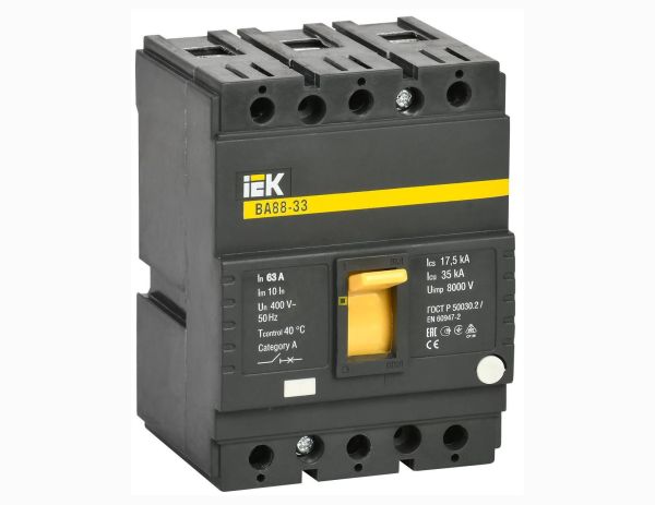 Вимикач автоматичний ВА88-33 3р/63А 35кА(SVA20-3-0063)
