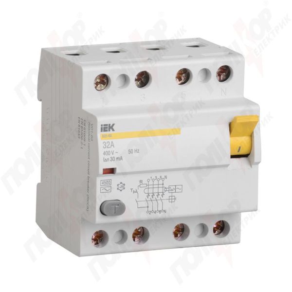 ПЗВ ВД1-63 4р 25А 30мА(MDV10-4-025-030)