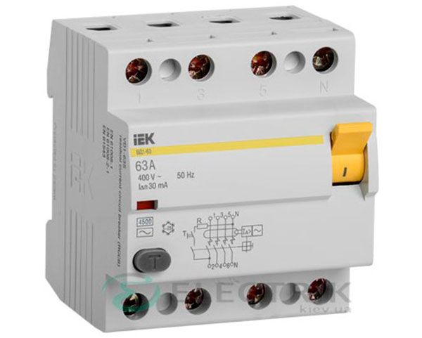 ПЗВ ВД1-63 4Р 63А 30мА УЕК(MDV10-4-063-030-U)