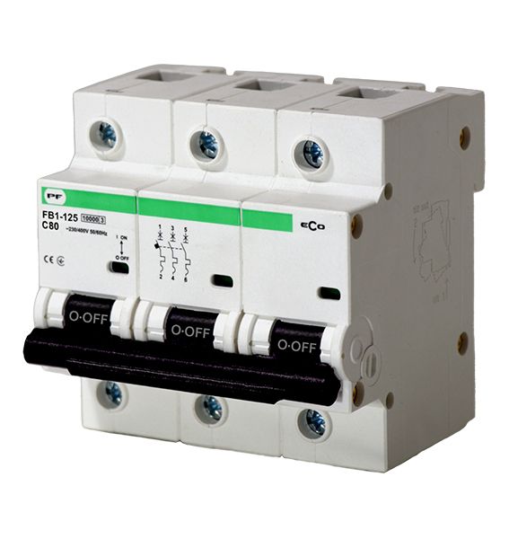 Вимикач автоматичний  FB1-125 3P С80A (10кА) серія ECO Промфактор(FB1C30080)