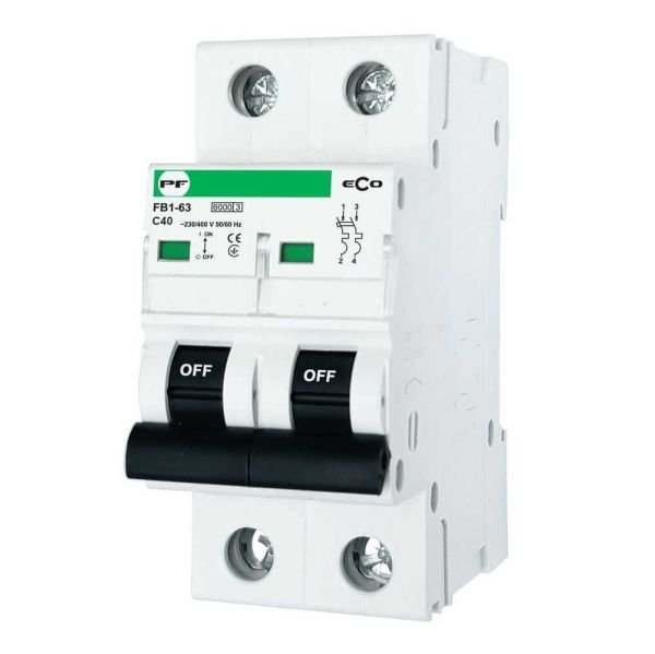 Вимикач автоматичний  FB1-63 2P С40A (6кА) серія ECO Промфактор(FB1C2040)