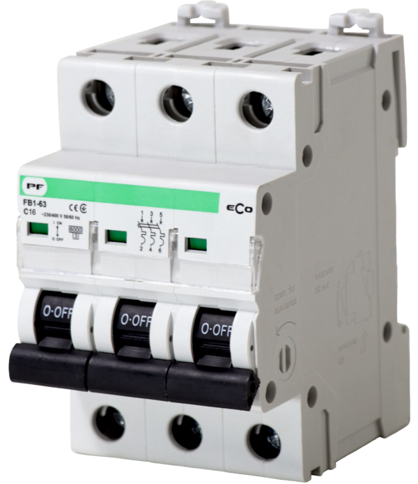 Вимикач автоматичний  FB1-63 3P С16A (6кА) серія ECO Промфактор(FB1C3016)