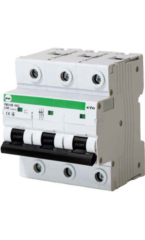 Вимикач автоматичний FB3-125 3P D80A (15кА) серія EVO Промфактор(FB3D3080)