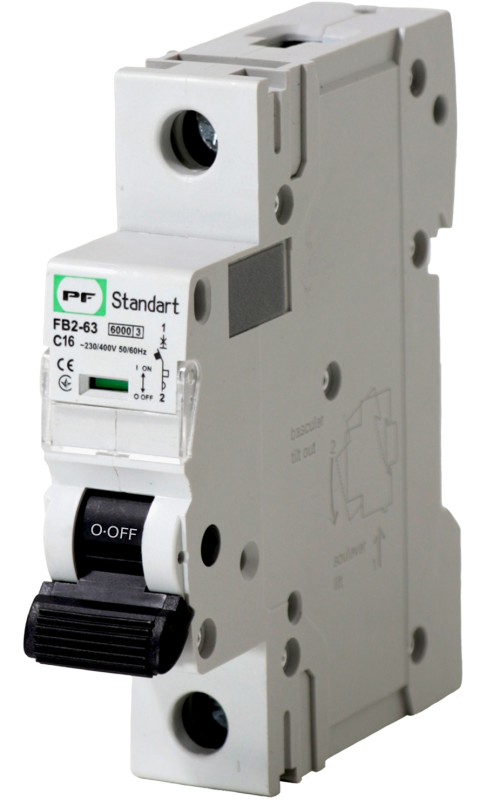 Вимикач автоматичний  FB2-63 1P С16A (6кА) серія STANDART Промфактор(FB2C1016)