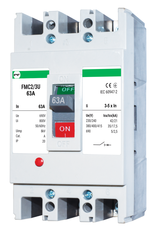Вимикач автоматичний FMC2/3U 3P/63A 35kA Промфактор очікується в кінці листопада(FMC23U0063)