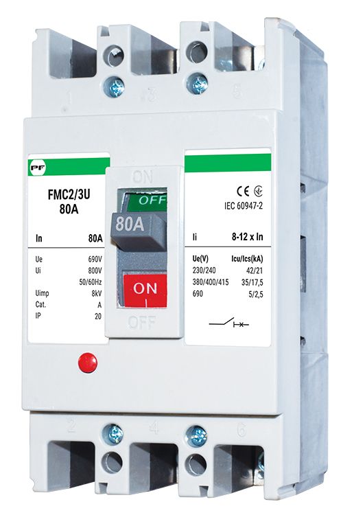 Вимикач автоматичний FMC2/3U 3P/80A 35kA Промфактор очікується в кінці листопада(FMC23U0080)