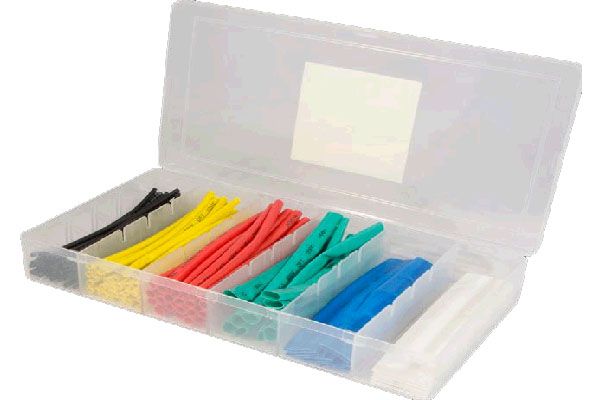 Трубка термоусадочная набор для быстрого и герметичного соединения с припоем 30 шт.