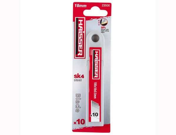 Лезвия сегментированные, 10шт., 18*100мм, SK4  HAISSER 23500(23500)