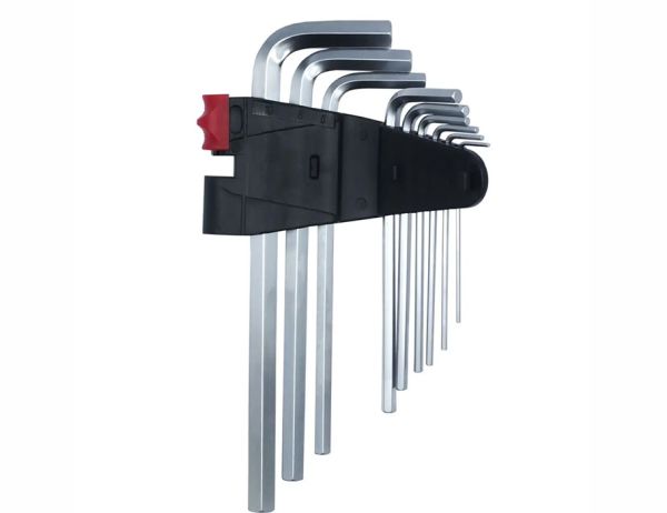 Набор Г-образных ключей НЕХ удлиненных 9 шт., 1,5-10 мм. S2 HAISSER 48111(48111)