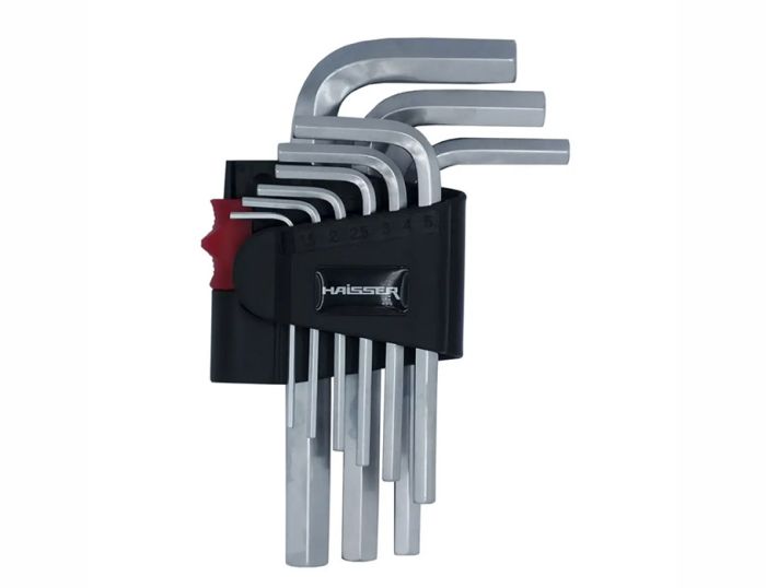Набор Г-образных ключей, НЕХ 9 шт., S2, 1.5-10мм. HAISSER 48110(48110)