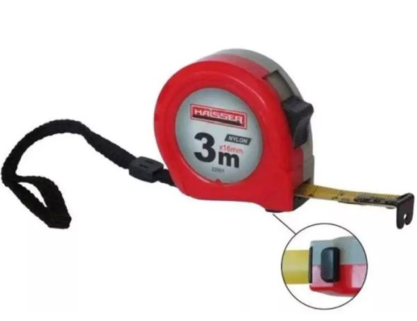 Рулетка 3*16, нейлон, пластиковый корпус, 2 стопа, HAISSER 22001(22001)