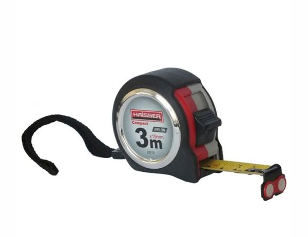 Рулетка 3*19, нейлон, прорез. корпус, 2 стопа HAISSER Compact 22013(22013)