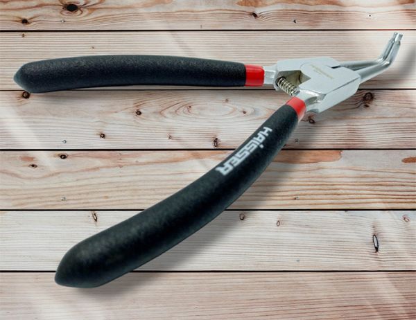 Съемник для наружных стопорных колец (изогнутые губки. разжим) 180 мм Haisser 41146(41146)