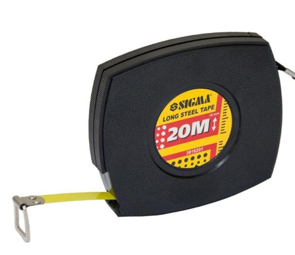 Рулетка SIGMA стальна лента 20м*10мм 3816201(3816201)