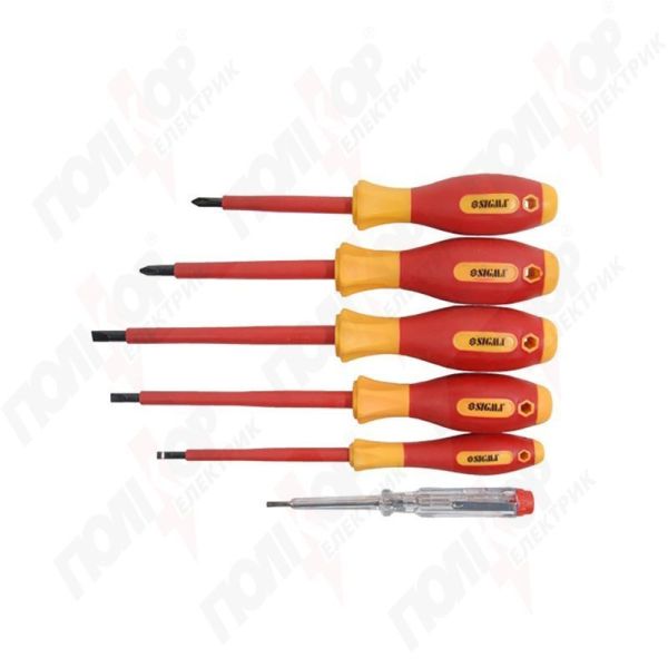 Набор отвёрток SIGMA диелектрических 5 шт.+фазометр 250V CrV 4001071(4001071)