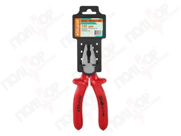 Пассатижи д/э STURM 180мм 1000В 1020-03-1-180(1020-03-1-180)