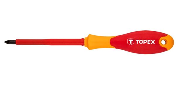 Отвертка крестовая д/э 1000В РZ1*80мм 39D479 TOPEX(39D479)