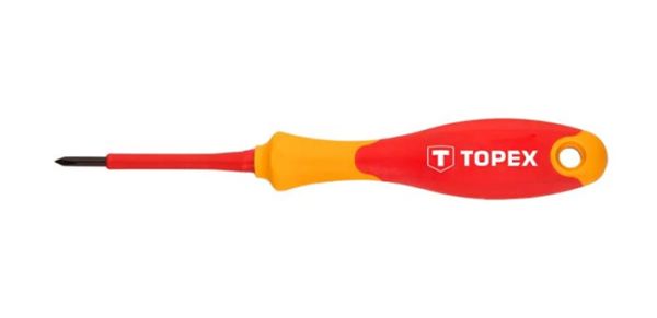 Отвертка крестовая д/э 1000В РН0*60мм 39D475 TOPEX(39D475)