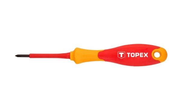 Отвертка крестовая д/э 1000В РН1*80мм 39D476 TOPEX(39D476)