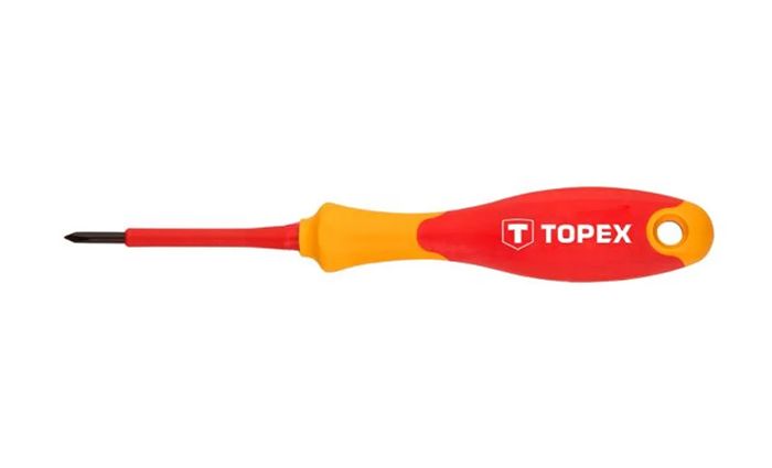 Отвертка крестовая д/э 1000В РН1*80мм 39D476 TOPEX(39D476)