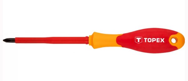Отвертка крестовая д/э 1000В РН2*100мм 39D477 TOPEX(39D477)