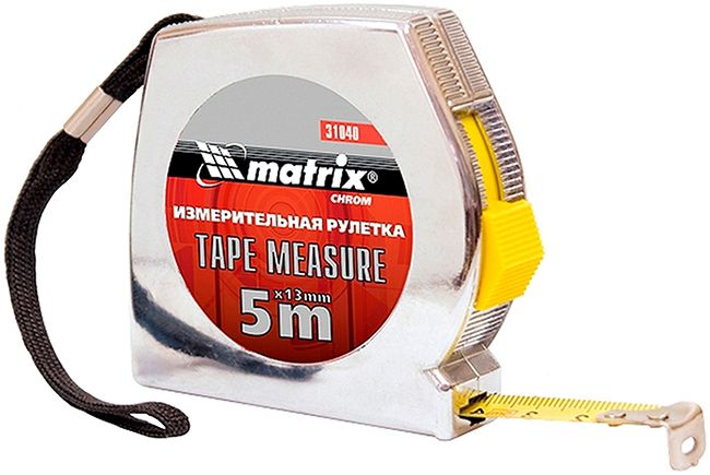 Рулетка 5м/13мм, хром. корпус Chrom MTX 310409(310409)