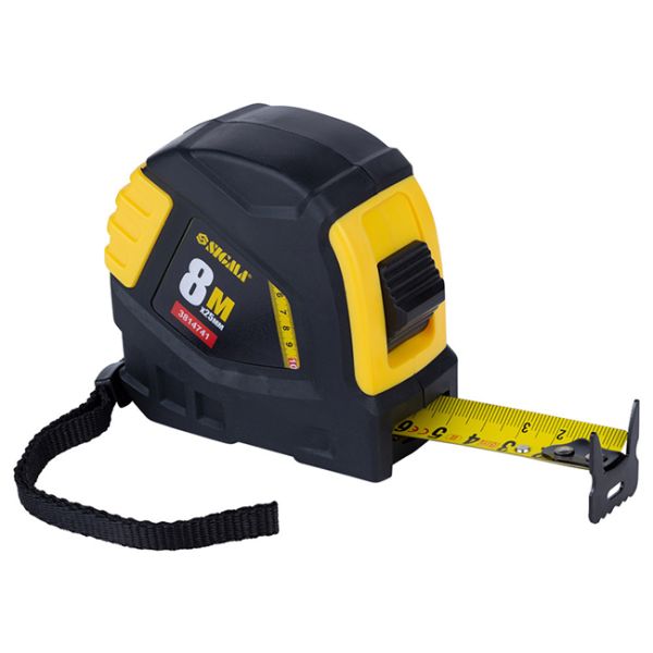 Рулетка обгумована 8м х 25мм 3814741 SIGMA(3814741)